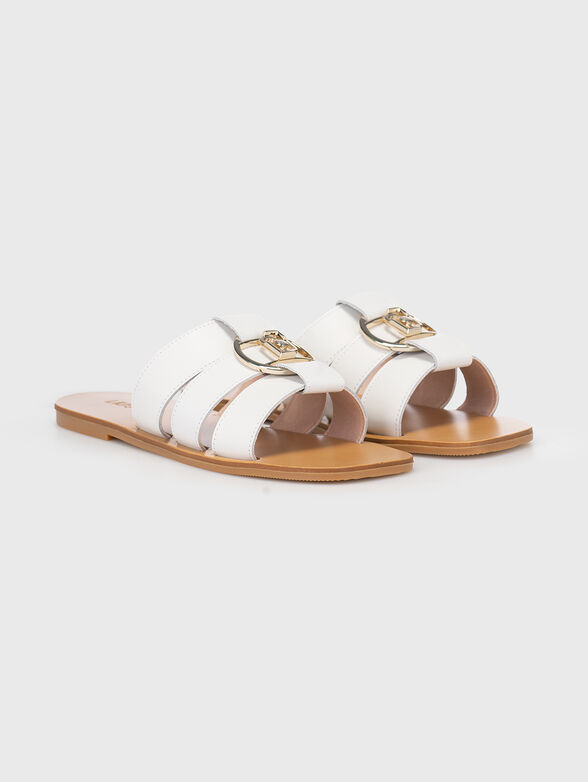 SABA slippers in white  - 2