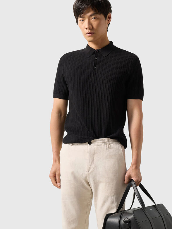 TOBIAS knitted polo shirt with short sleeves - 6
