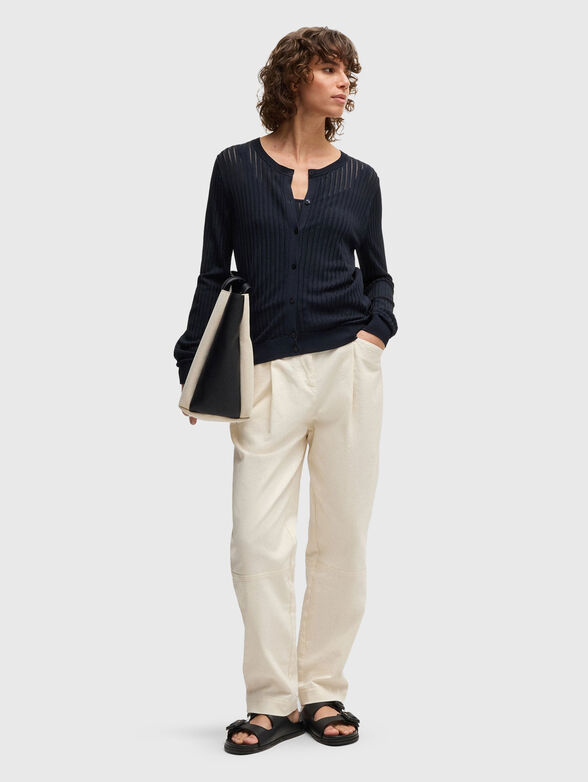 Striped structured knit top - 2