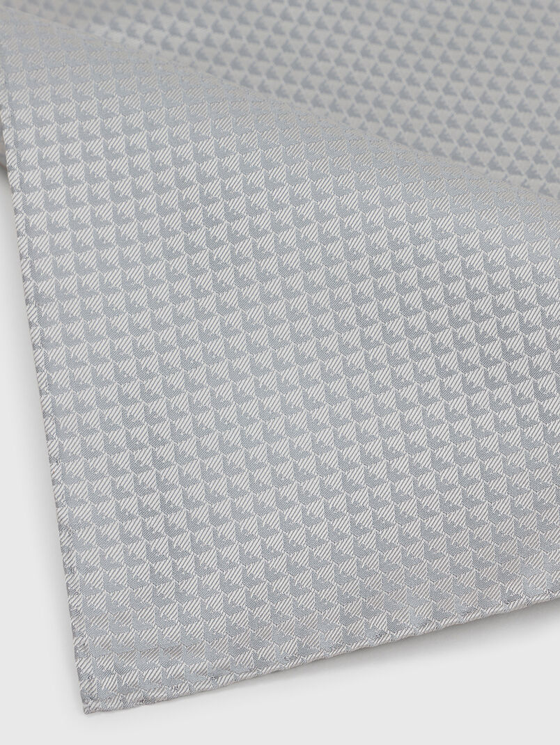 Dark blue silk handkerchief  - 3