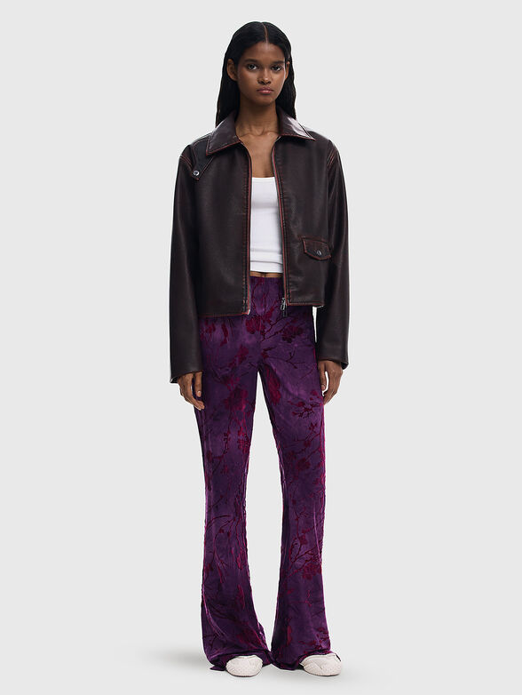 ALINA flared textured fluid pants - 6