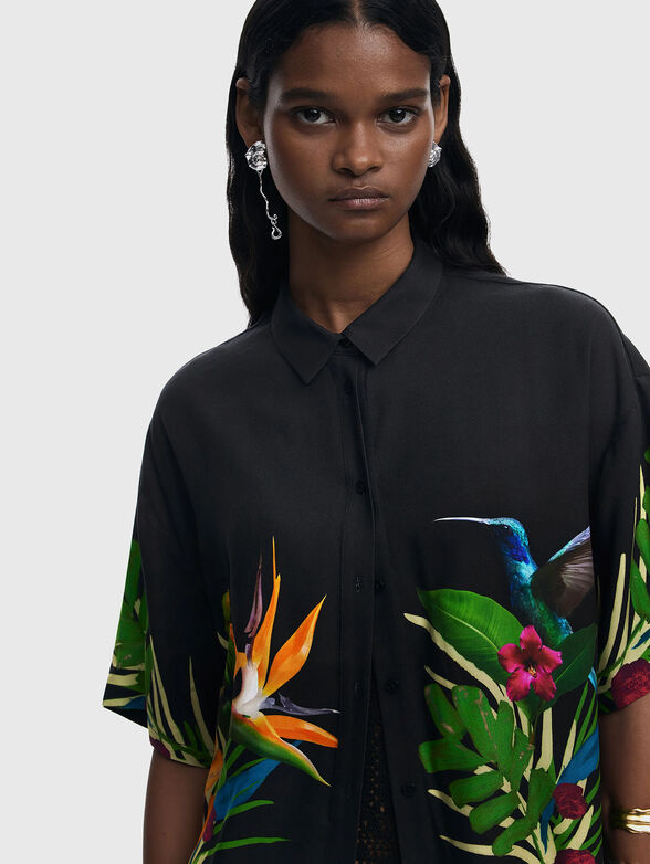 ARTEMISA shirt with tropical print - 4