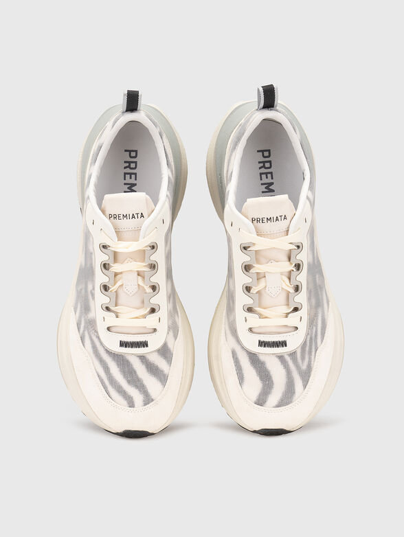 HILL white sneakers with animal print - 6