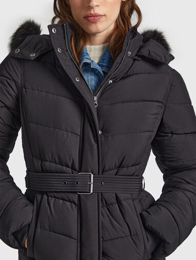 Black jacket with belt  - 4