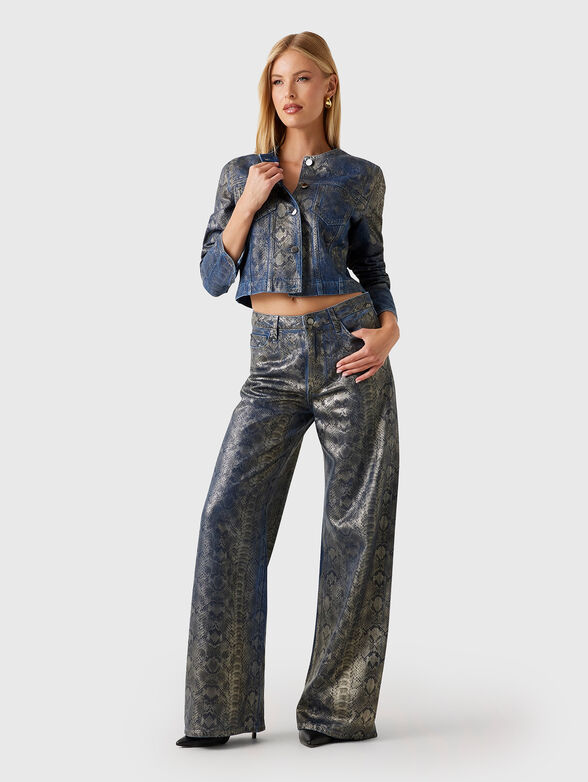 BELLFLOWER high waisted printed jeans - 4