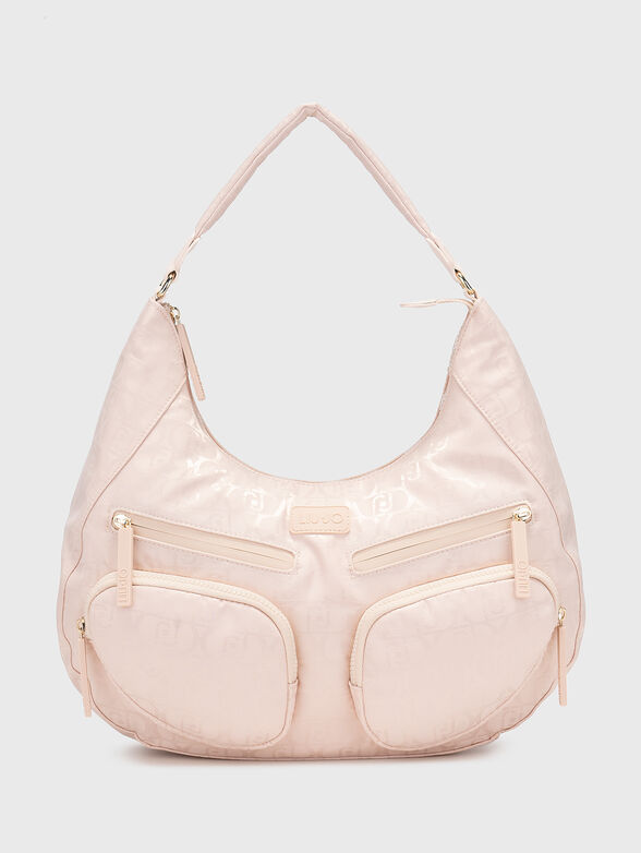 Hobo bag with logo print - 1