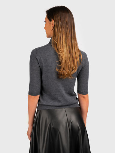 Sweater with short sleeves and polo collar - 3