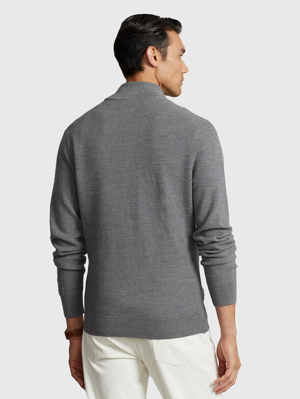 Wool sweater in grey  - 3