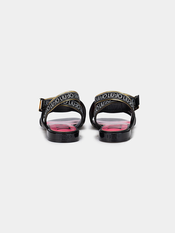 ASTRA Black sandals with glitter details - 4