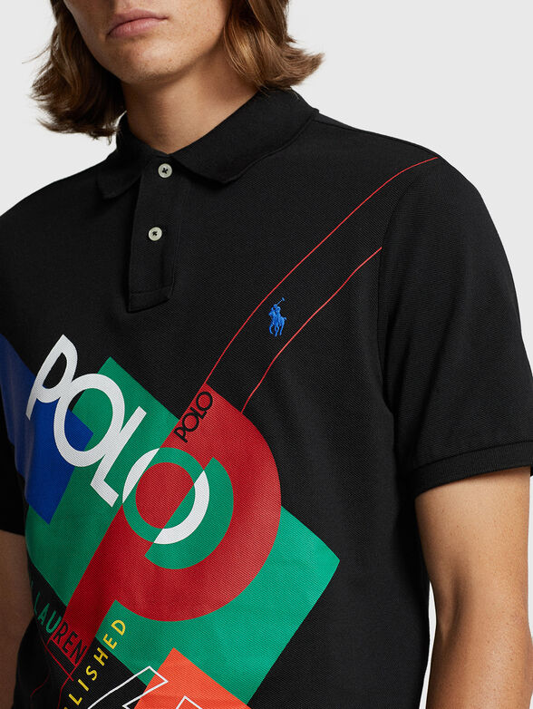 Polo-shirt with contrasting print - 4