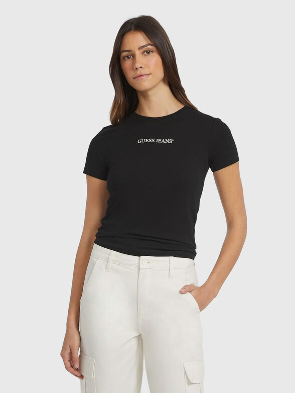 T-shirt with oval neckline - 1