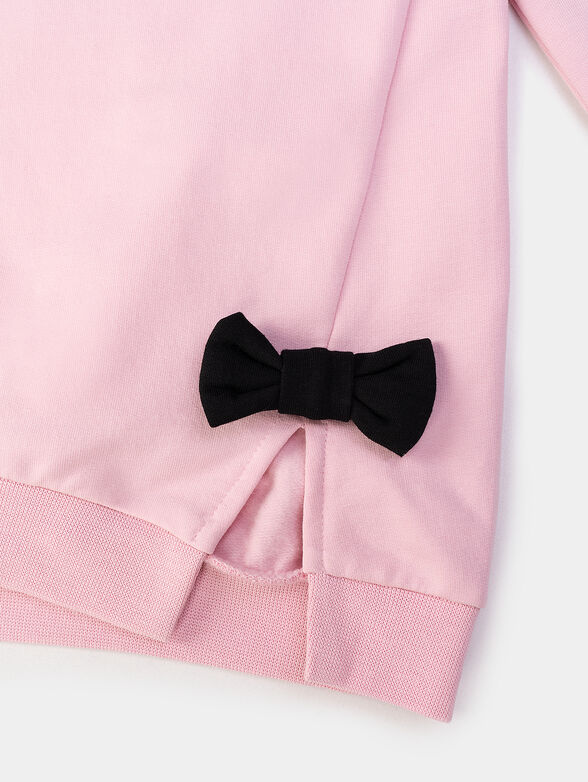 Sweatshirt with accent ribbons and logo print - 4