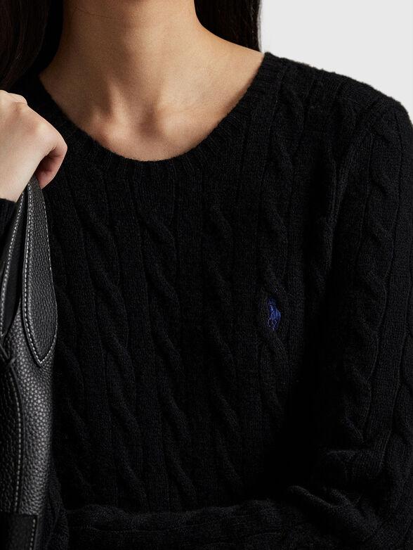 Long sleeve wool and cashmere dress - 4