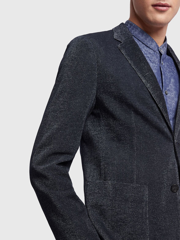 Denim jacket with double breasted blazer - 5