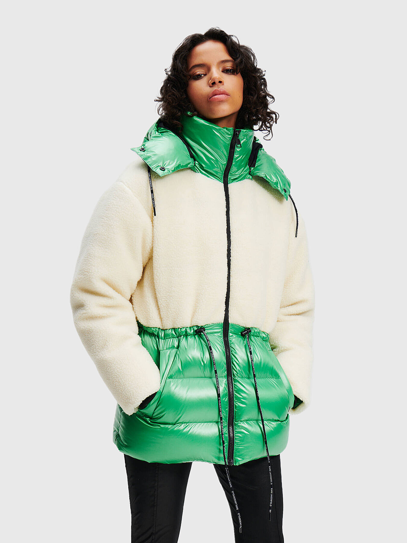 Black puffer jacket brand Karl Lagerfeld Globalbrandsstore en
