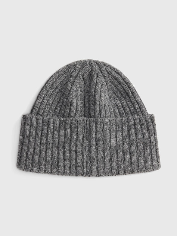 Knitted wool hat with embroidered logo - 2