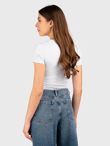 Cotton T-shirt with floral print - 3