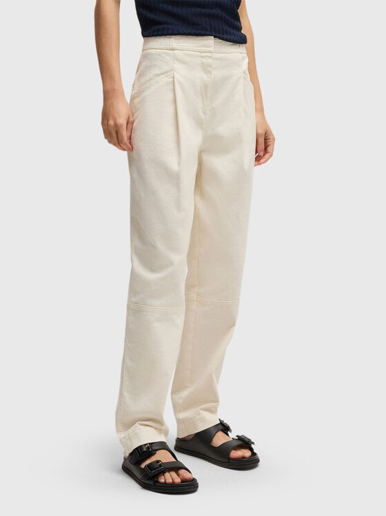 Straight trousers with high waist - 1