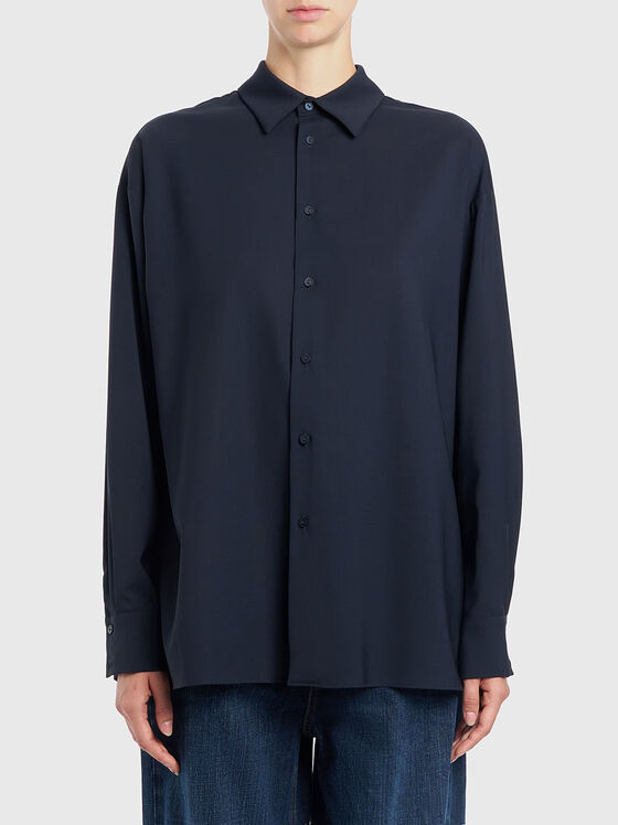 Оувърсайз риза от вълна - 1