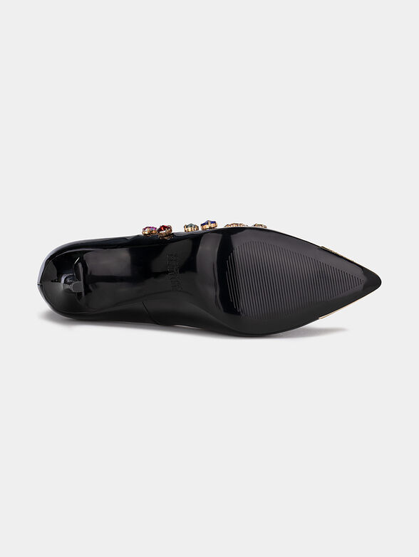 Black shoes with gemstones - 6