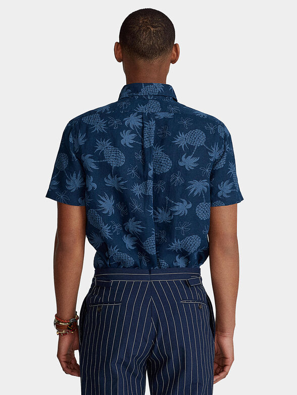 Linen shirt with tropical details - 4