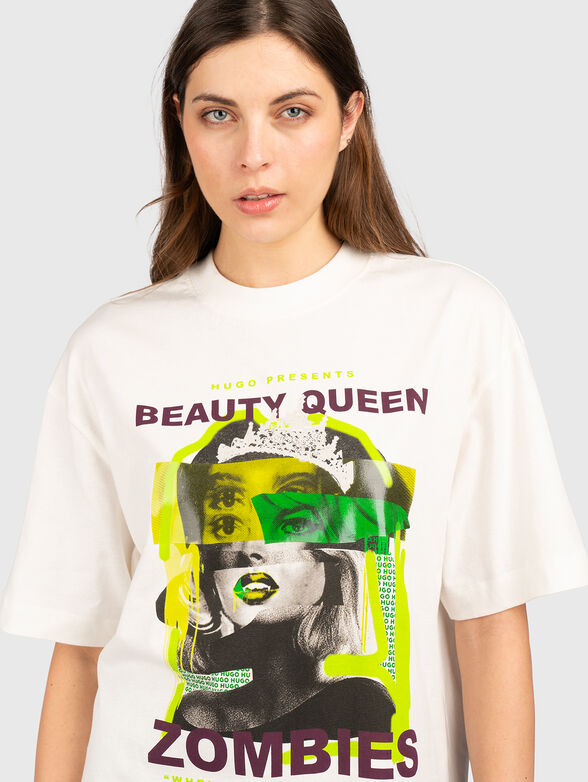 Unisex black printed t-shirt - 5