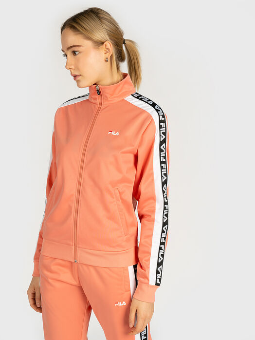 Sweatshirt with branded stripes