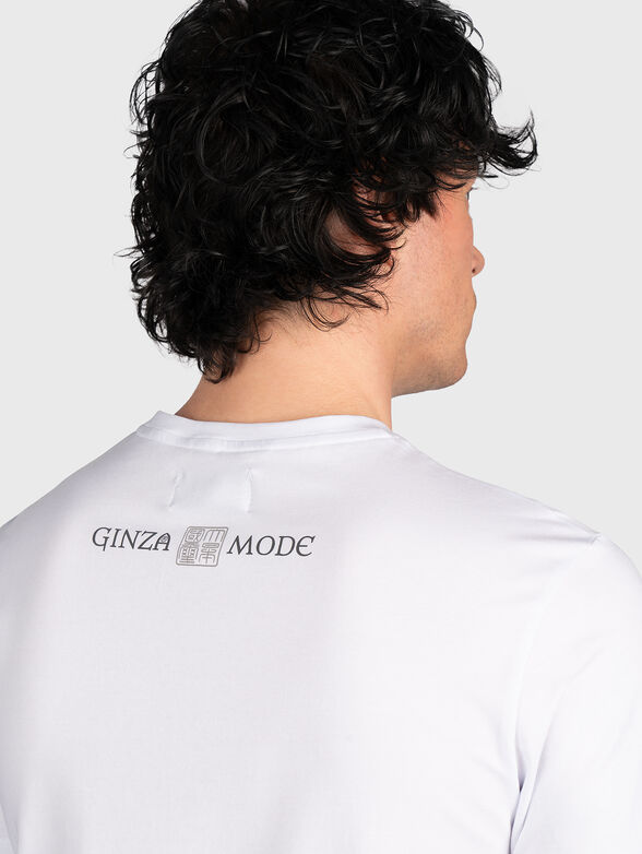 GMTV 033 white T-shirt with logo element - 6
