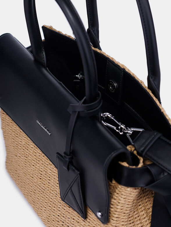 K/IKON Bag with raffia and faux leather - 6