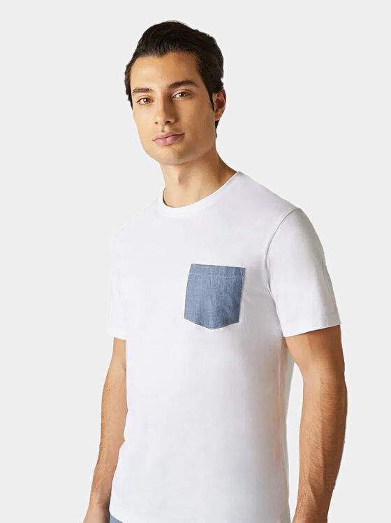 Памучна тениска SAILING с джоб - 1