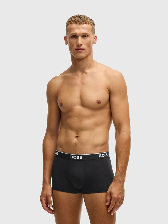 Set of three boxers with logo in cotton - 5