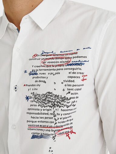 ADELINO Shirt with contrasting print - 5