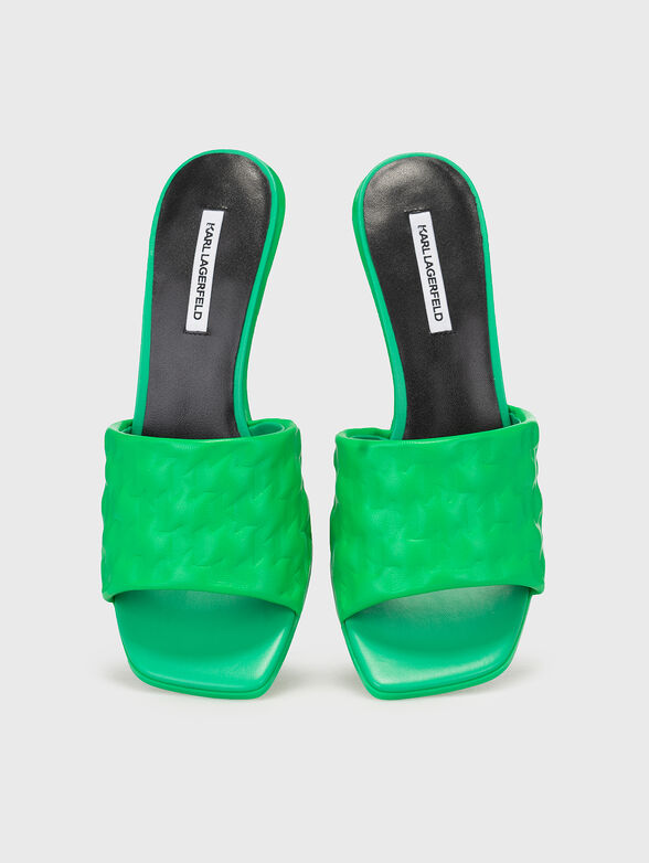 PANACHE leather heeled slippers - 6