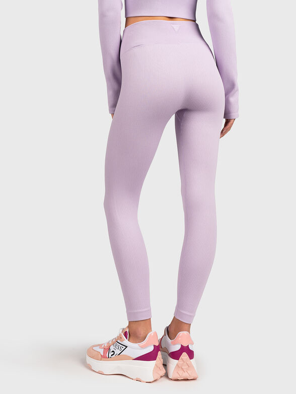Sports leggings with triangular logo detail - 2
