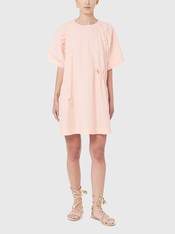 Pink dress in cotton  - 1