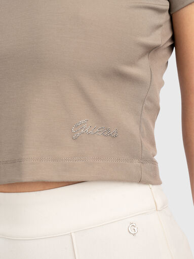 Cropped slim T-shirt - 5