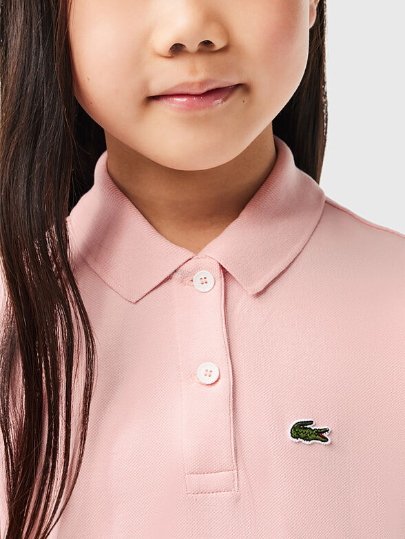 Pink dress with logo detail - 3