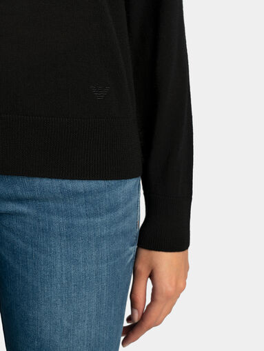 Black virgin wool sweater - 5