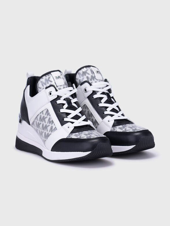 GEORGIE white sneakers with black details - 2