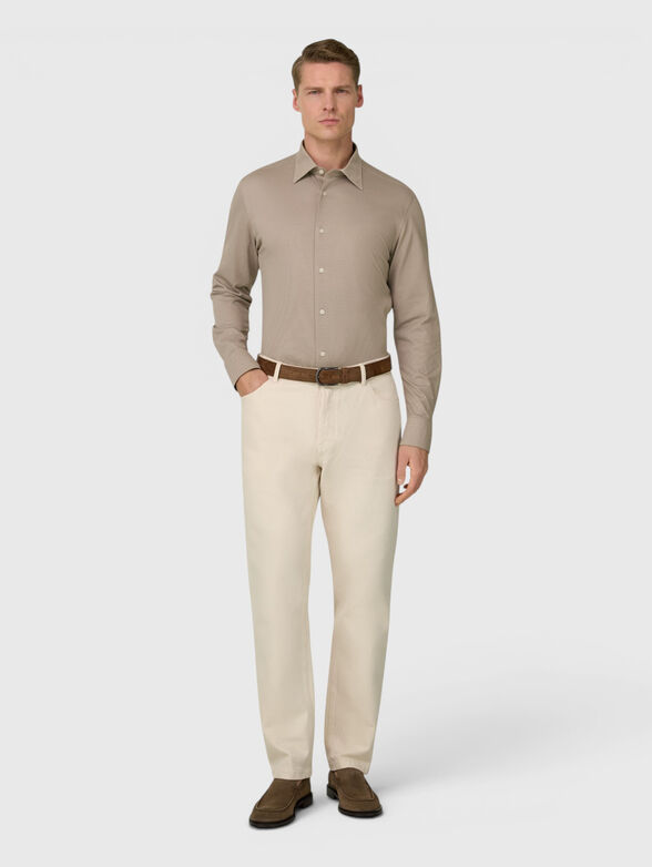 Straight-leg cotton trousers - 4