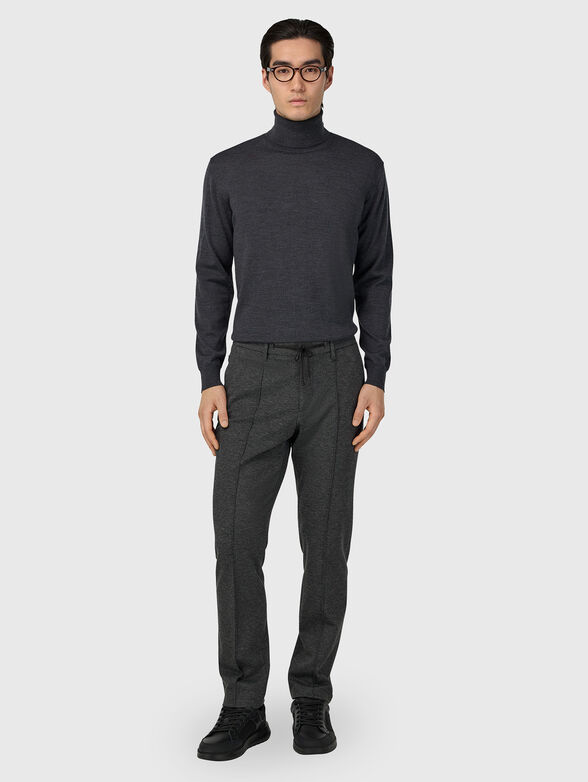 Viscose blend jersey trousers - 4