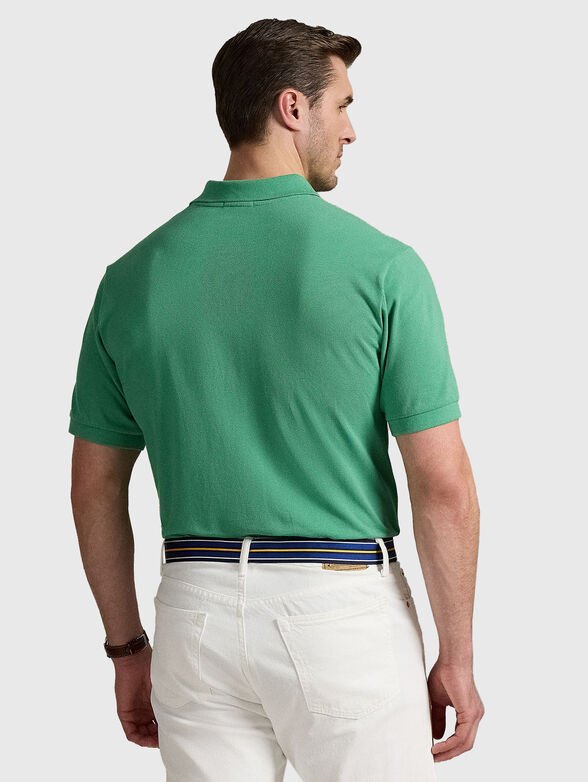 Cotton polo shirt with logo embroidery - 3