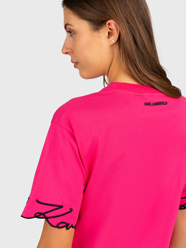 Black dress with accent sleeves - 3