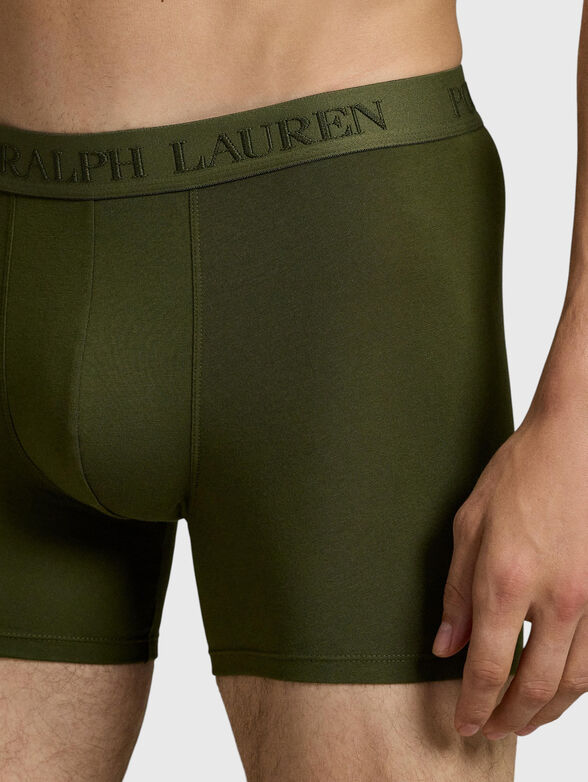 Set of three pairs of boxer shorts in green  - 6