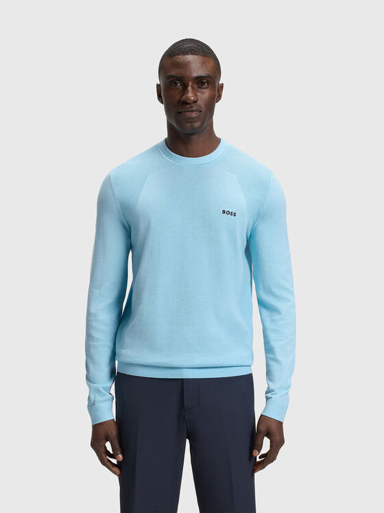 Cotton sweater with logo - 1