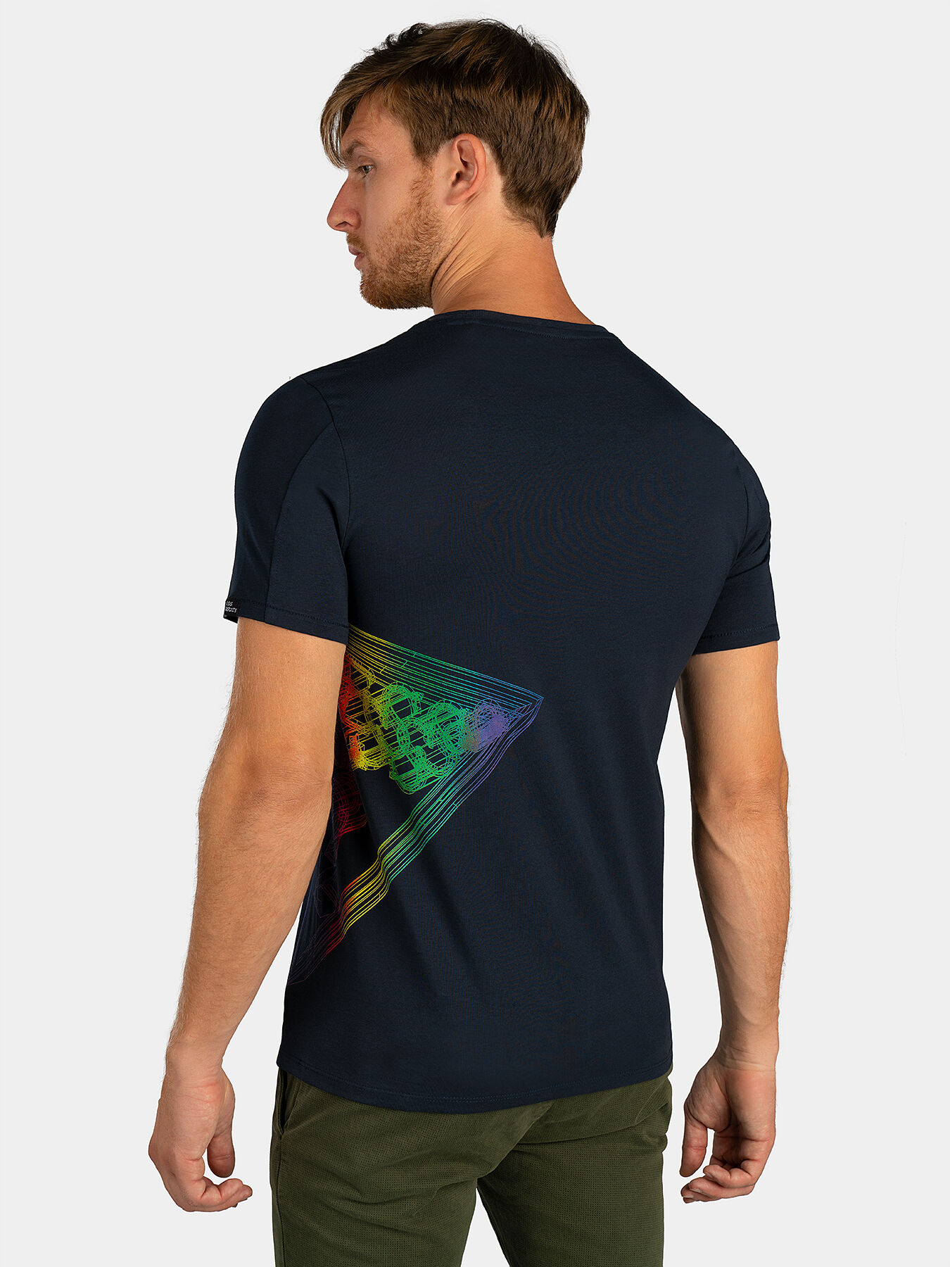 Black cotton t shirt with 3D logo print brand GUESS