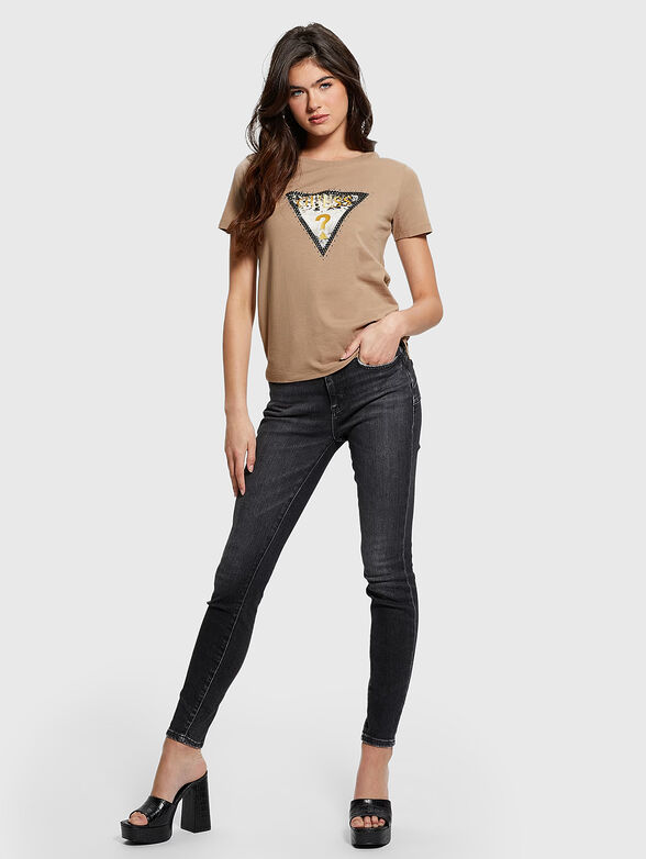 Black T-shirt with logo print - 2