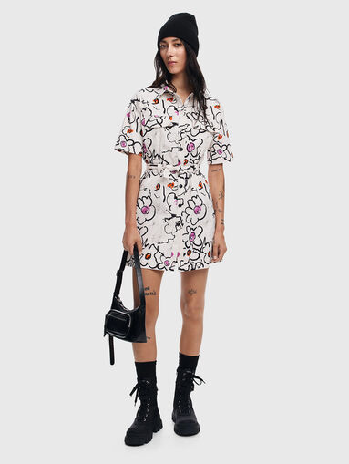 Dress with drawn flowers - 5