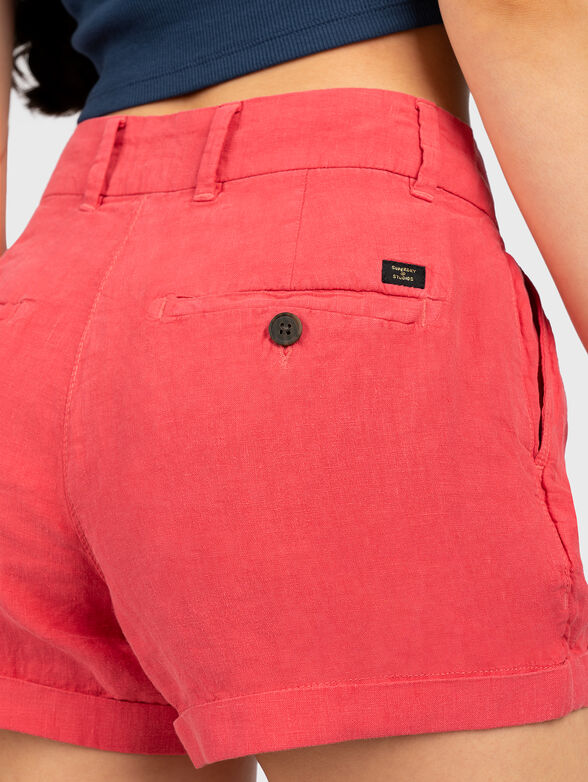 STUDIOS navy linen shorts - 4