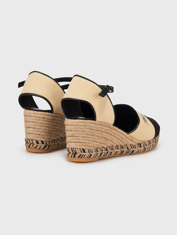 Platform espadrilles with logo embroidery - 3